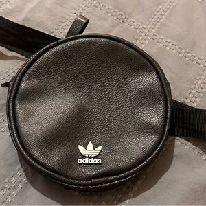 Adidas Black Leather Belt Bag